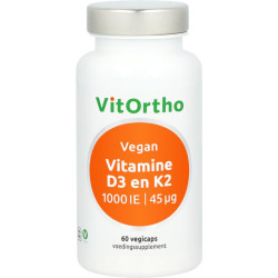Vitamine D3 1000IE K2 45mcg vegan 60vc